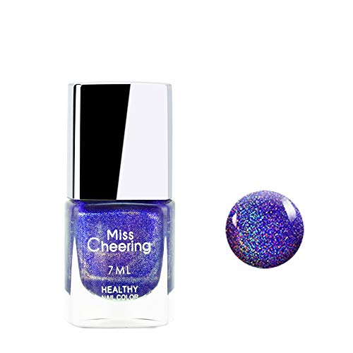 Ownest Holographic Nail Polish, Gorgeous Glossy Holographic Halo Glitter Polish Nail Art Nail Pigment Diamond Laser Nail Polish -LS04