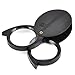 TRIXES 2 in 1 Pocket Magnifying Glass 10x 5X Optical Jewellers Lens