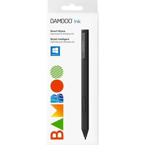 Wacom Bamboo Ink Smart Stylus Black Active Touch Pen Stylus for Windows 10 Touchscreen Input Devices Surface Pro - CS321AK (Renewed) (Best Stylus Pen For Windows 10)