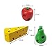 Montessori Activity Wooden 3 Pieces with Cheese and Apple Pears Baby and Kids Wooden Toys Toddler Travel Lacing Game for Plane Car Children Early Learning Educational Wood Block Puzzles boys/girls Abo
