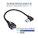 UCEC USB 3.0 Extension Cable Short SuperSpeed USB Cable Extender USB 90 Degree Adapter-Male to Female-A Left & Right Angle for Webcam, Printer, Flash Drive, Hard Drive, USB Keyboard, Gamepad, 2 Pack