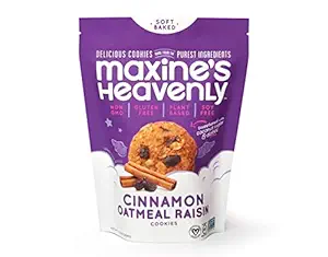 Maxine's Heavenly - Vegan, Gluten Free, Soy Free, Non-GMO - Cinnamon Oatmeal Raisin Cookies
