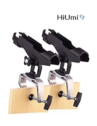 Soporte para barra de pesca HiUmi® con abrazadera grande, Apertura de barra de pesca ajustable de 360 grados, Soporte plegable ...