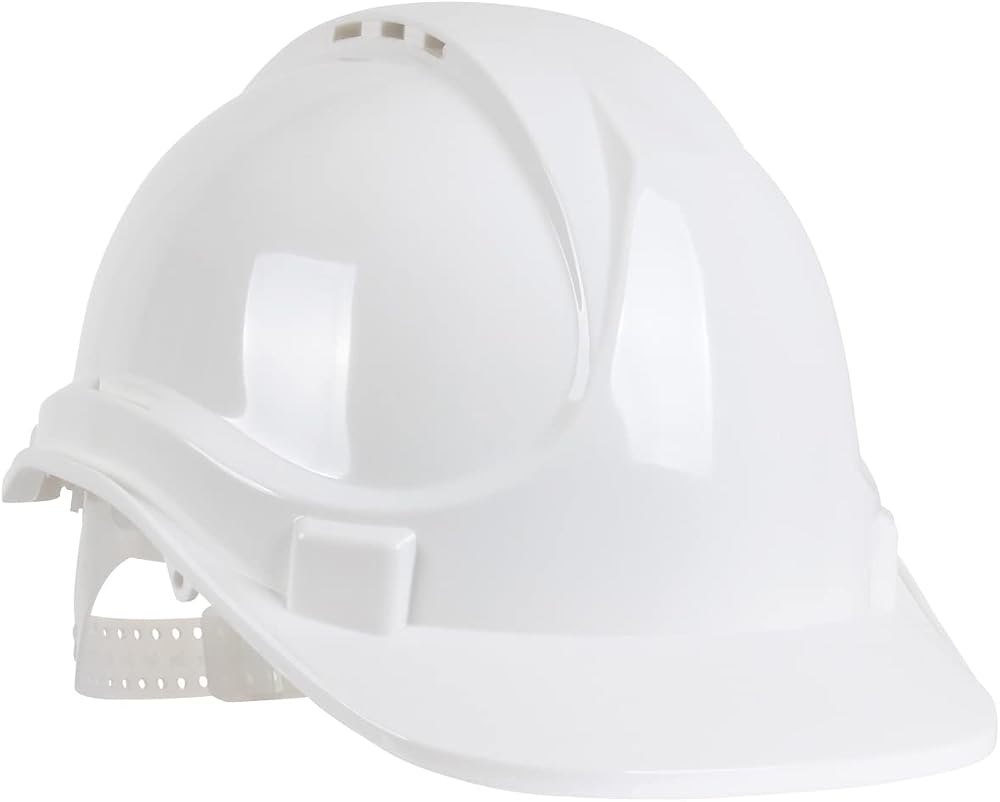 Blackrock White Hard Hat Safety Helmet Unisex EN937 2012 HDPE Protection