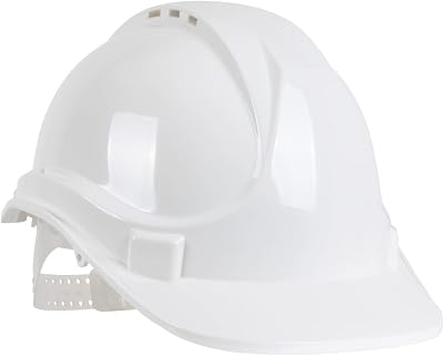Blackrock White Hard Hat Safety Helmet Unisex EN937 2012 HDPE Protection