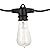 Brightech â€“ Ambience Pro Vintage Non Hanging â€“ Outdoor Weatherproof Commercial-Grade Lights â€“ WeatherTite â€“ 15 Edison Bulbs Included â€“ 48-Foot Strand â€“ Black (Certified Refurbished)