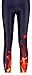 QZUnique Women's Slim Cut Red Fire Printed Elastic Tights Leggings,Red Fire,One Size