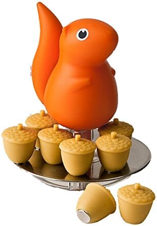 Qualy Magnetic Squirrel &amp; Acorn Orange