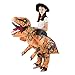 Bodysocks Premium Jurassic T Rex Dinosaur Ride Inflatable Costume for Kids (age 5-11)