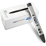3D Pen, Metal 3D Printing Pen with Large OLED Display, Easy to Use, Great Gift for Kids, Support 1.75mm PLA Filament by Mika3d (Silver)