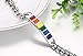 VNOX Jewelry Stainless Steel Rainbow Rubber Gay & Lesbian Pride Bracelet,Width 10mm,8