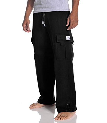 Pro Club Fleece Cargo Sweatpants 13.0oz 60/40 5XL Black