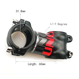 FOMTOR 31.8 Stem 60mm 7 Degree Light-weight Bike Handlebar Stem MTB Stem Suitable Mountain Bike Road Bike BMX MTB (31.8 x 60mm)