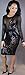 Kearia Womens Sexy Black Sequin Mesh Splice Long Sleeves Clubwear Party Midi Dress Black Medium