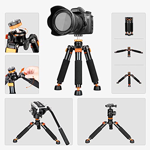 Koolehaoda Extendable Aluminum Monopod with Metal Tripod Base.4