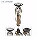Shaver LuckyFine NEW 3D Floating Men's Electric Beard Shaver Rechargeable Washable Razor Cordless - Father's Day gifts