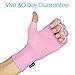 Vive Arthritis Gloves - Rheumatoid Compression Hand Glove for Men & Women - Osteoarthritis, Arthritic Joint, Computer Typing Pain Relief - Carpal Tunnel Wrist Support - Open Finger (Pink)