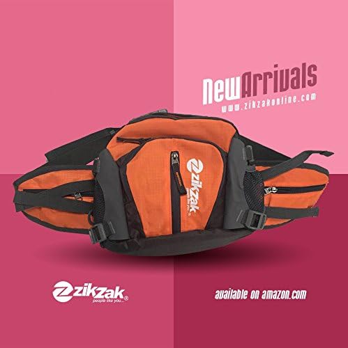 ZIKZAK Multi-Functional Waterproof Waist Pack, Waist Bag, Sport Handbag, Shoulder with Water Bottle Holder Pocket for Running Hiking Cycling Travel Climbing Camping Training