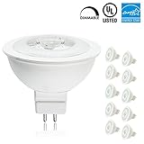 Luxrite LR21300 (10-Pack) 7W MR16 LED Bulb, 12V, 50W Halogen Replacement, Dimmable, Warm White 2700K, 500 Lumens, 25° Narrow Beam Spotlight, GU5.3 Base, Energy Star Qualified and UL Listed
