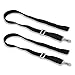 Seamander Premuium Adjustable Bimini Top Straps - Black（1Pair）