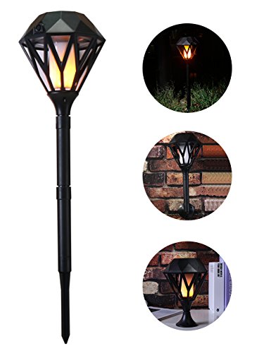 Arturesthome Flickering Flames Torches Lights Upgraded Solar Ground Lights Outdoor Waterproof 96 LED Tiki Torch Landscape Decoration Lighting Solar/USB 1 Piece - Thumbnail 7