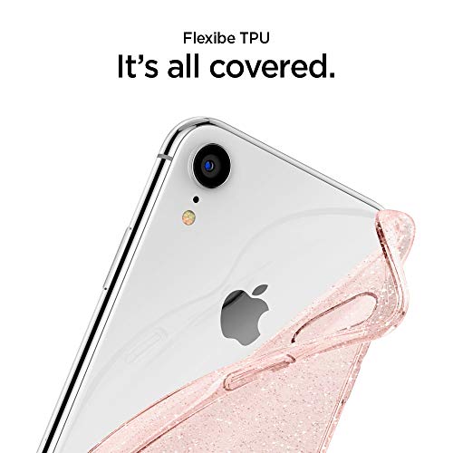 Spigen Liquid Crystal Glitter Funda iPhone XR 6.1" con Protección TPU Flexible y Ligero para iPhone XR 6.1" (2018) - Rose Quartz - Imagen 4