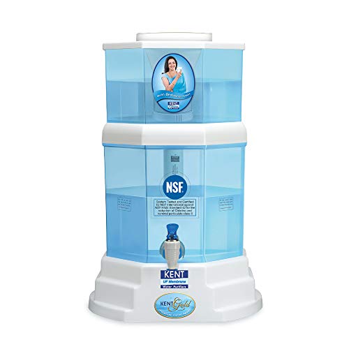 KENT Gold Gravity Water Purifier (11014) | UF Technology Based | Non-Electric & Chemical Free | Counter Top | 20L Storage | White 1 KENT Gold Gravity Water Purifier (11014) | UF Technology Based | Non-Electric & Chemical Free | Counter Top | 20L Storage | White