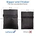 LotFancy Outdoor Faucet Cover, 2PCS Faucet Socks for Winter Freeze Protection, Waterproof Spigot Cover with Hook and Loop Straps, Reusable Hose Bib Protector (Black)