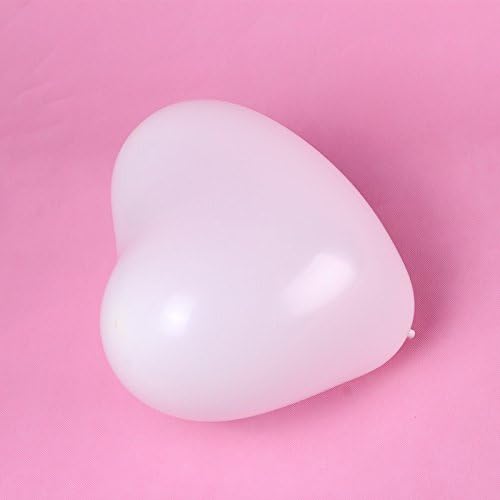 Dailyshops 12'' Heart Shape Latex Balloons for Wedding Party Decor 100pcs/pack(White)