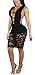 Gamery Women's Sexy Sleevelss Mesh Cut Out Bodycon Bandage Midi Dress Clubwear Medium Black
