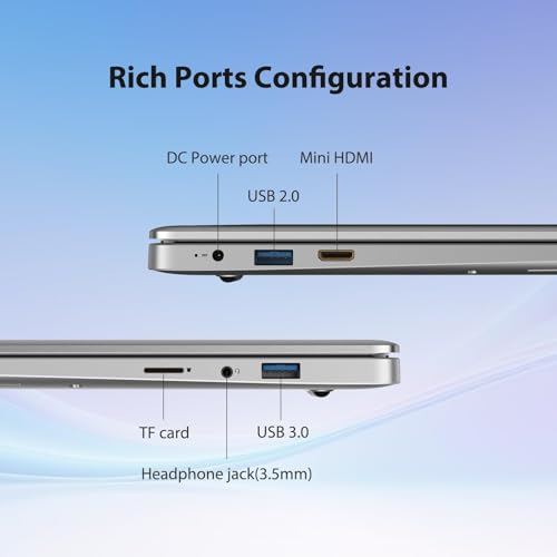 14 Inch Laptop 16GB RAM 256GB SSD TF Expansion Celeron N4120 Up to 2.6Ghz 5G/2.4GHz WiFi 1920 x 1080 IPS FHD/BT/USB 3.0/DHMI, Win 11 Mini Laptop with Mouse