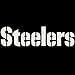Football Fanatics NFL Pittsburgh Steelers 5'' x 6'' Silver Window Graphic Decal