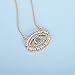 Turkish Evil Eye Necklace Cats Eye Gold Plated Faith Protection Lucky Jewelry for Women and Girls Party Special Days(Evil Eye Necklace)
