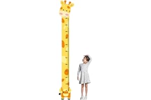 Cute Giraffe-Designed Height Measurement Stickers, Kids Growth Chart Measurement, Waterproof and Durable, Suitable for Kinder