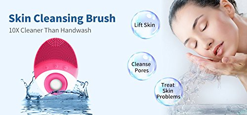 image for Senders Sonic Facial Brush, Silicon Face Brush Vibrating Waterproof Cl