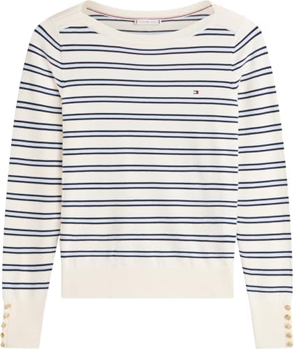 Ww0Ww40099 Pull en Jersey pour Femme, Beige, S