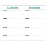 Chris-Wang 2 Sets Weekly Plan Refills Inserts Loose Leaf Filler Paper Pages for 6-Holes Binder/Journal/Dairy/Day Planner/Notebook, Track Chores, Tasks and Appointments, A6 Size (40 Sheets/Set)