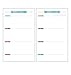 Chris-Wang 2 Sets Weekly Plan Refills Inserts Loose Leaf Filler Paper Pages for 6-Holes Binder/Journal/Dairy/Day Planner/Notebook, Track Chores, Tasks and Appointments, A6 Size (40 Sheets/Set)