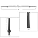 HulkFit Solid 2-Inch Olympic Bar Barbell Weight Lifting Bar, 700-Pound Capacity (Black, 7-Foot)