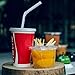 Tomnk 300pcs 9.4 inches Flexible Plastic Drinking Straws Bendable Straws Striped Multi Colored Disposable Bendy Straws