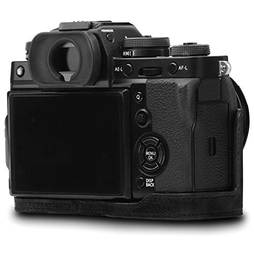 MegaGear MG1552 Ever Ready Demi Étui en Cuir Véritable avec Bandoulière pour Fujifilm X-T3 - Noir - Image 6