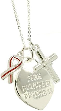 firefighter girlfriend necklace