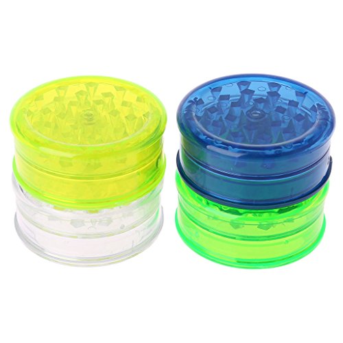Plastic Tobacco Grinder Leaf Herbal Herb Smoke Spice Crusher Hand Muller 3 Layer - Thumbnail 3