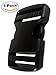 Plastic Side Release Buckle 2 Inches Webbing Strap Clasp Black Pack of 2