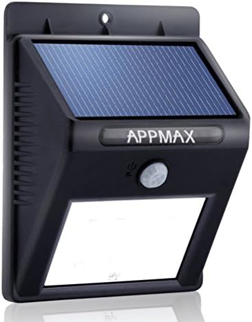 Solar Light,Appmax 8 LED Outdoor Solar Powerd,Wireless Waterproof Security Motion Sensor Light for Patio, Deck, Yard, Garden,Driveway,Outside Wall with 2 Modes Motion Activated Auto On/Off(1 Pack)