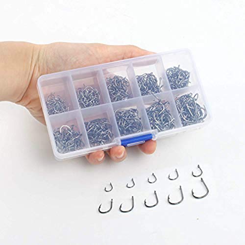 VIPMOON Octopus Fishing Hook - Set of 500pcs/Box/10 Sizes, Small