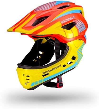 Rockbros ロックブロス ヘルメット こども用 キッズ バイク 自転車 フルフェイスヘルメット 超軽量 高剛性 プロテクター S 48 53cm M 53 58cm Rockbros ロックブロス ヘルメット こども用 キッズ バイク 自転車 フルフェイスヘルメット 超軽量 高剛性 プロテクター S 48 53cm M 53 58cm