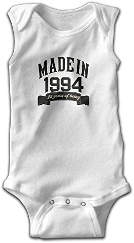 Rreaaeen Made in 1994 22 Years of Being 22th Birthday Cute Infant Baby Girl Jumpsuit Sleeveless Toddler Climb Crawling Kids Clothes 6 M