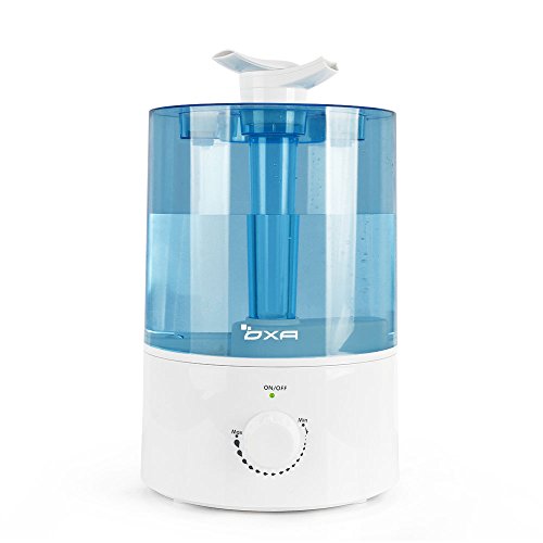 OXA Whisper-Quiet Humidifier 4L Large Capacity Cool Mist Humidifiers with Two 360° Rotatable Mist Outlets. Ultrasonic Air Humidifier for Bedroom Babyroom Home Office, Auto Shut-Off, Easy to Clean