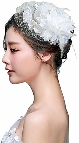 Naray Womens Decor Hair Hairpin Ladies Flower Feather Fascinator Hat Wedding Clip